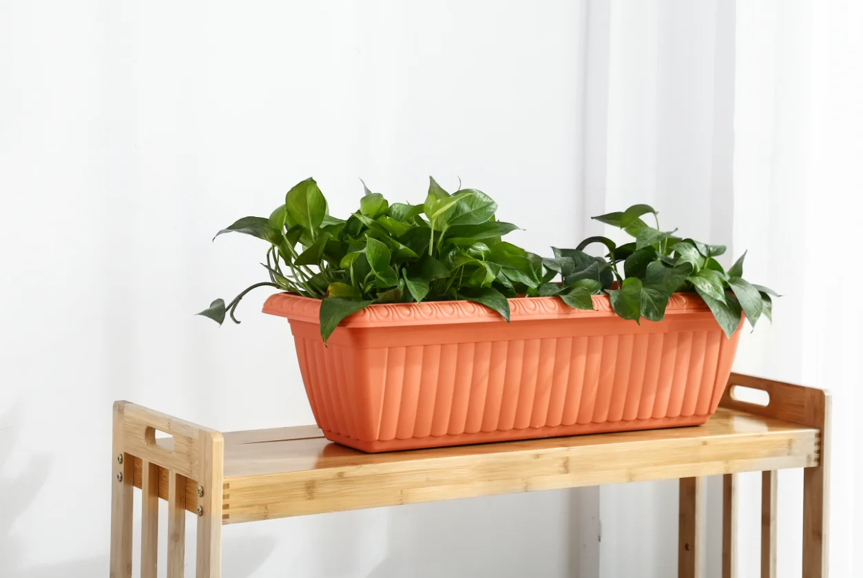 
The balcony vegetable pots rectangular plastic flower pot garden pots for plants 