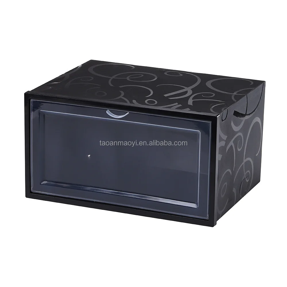 Hot selling Online Product Simple Folding Dust Proof Huge Transparent Sport Shoe Box Stackable Plastic Shoe Storage Boxes