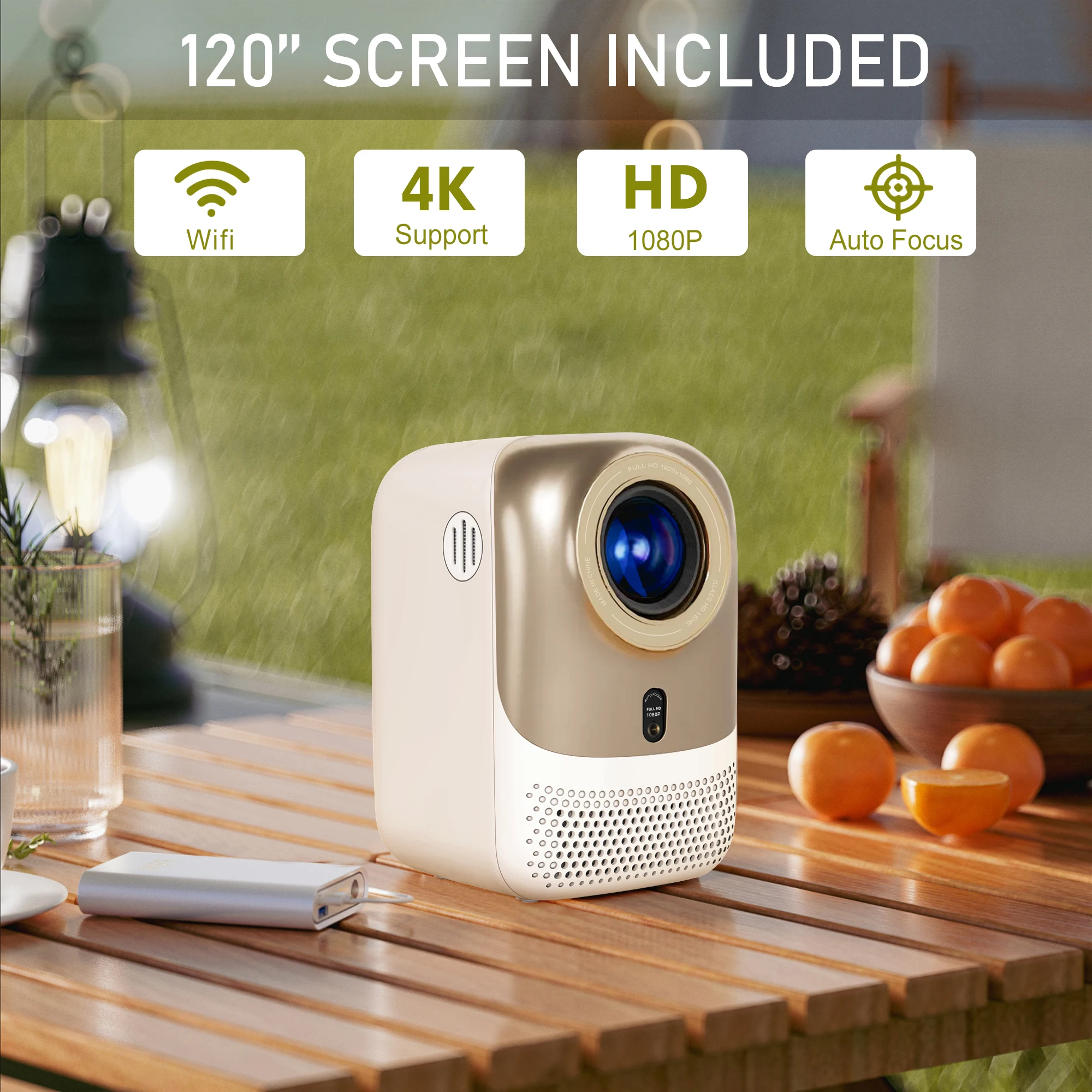 CRE 1080P Video Projector Portable Home Theater Native Full HD 1920*1080 4K smart projector