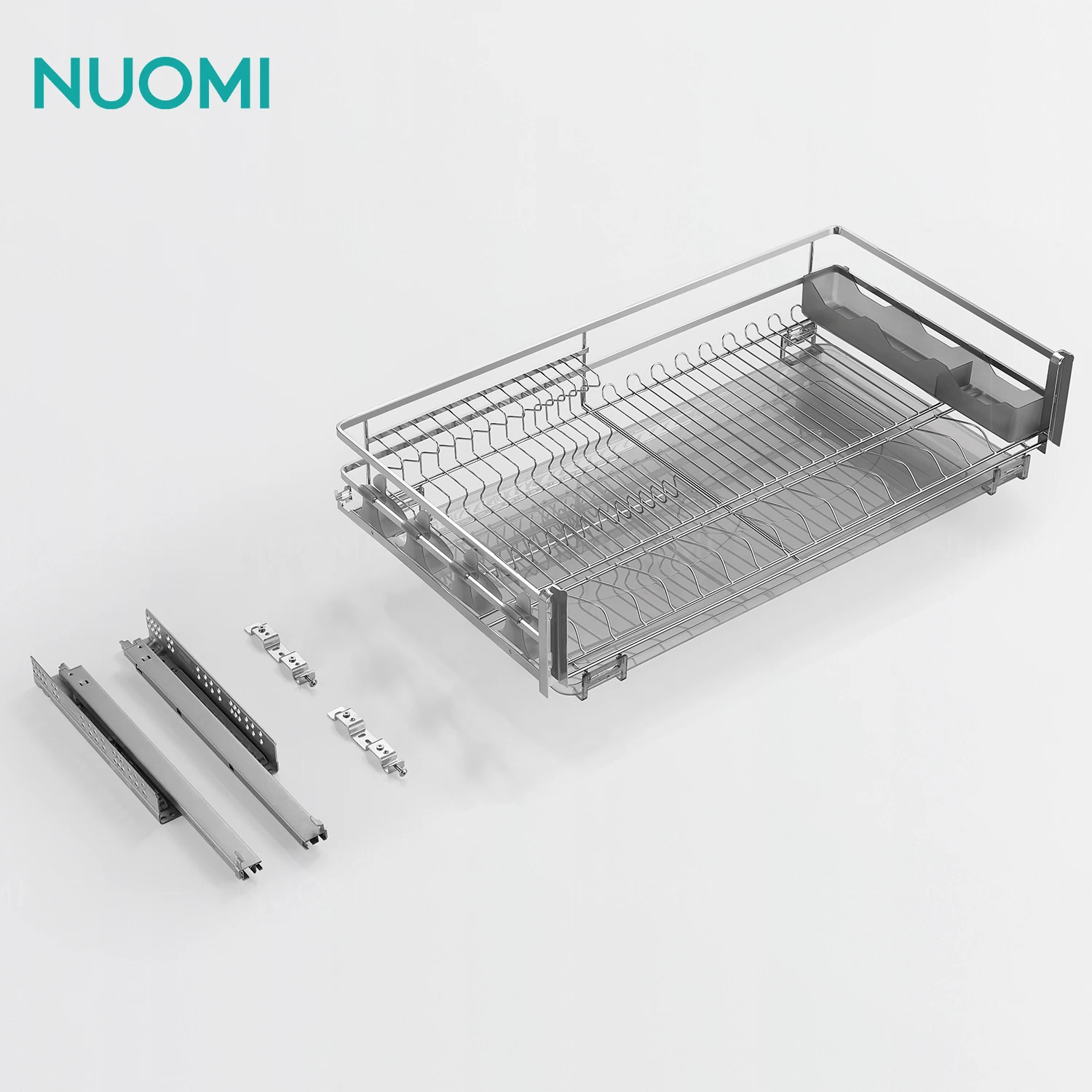 NUOMI Modern Kitchen Drawer Sliding Basket Cabinet Organizer Storage Metal Multifunctional Kitchen Pull Out Basket Drawer