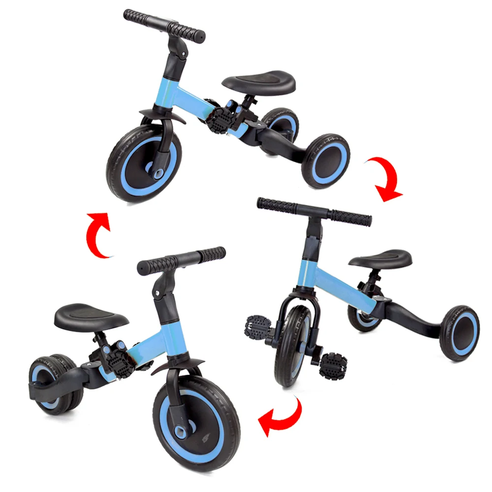 3 in 1 multifunctional 3 wheels Folding balance bike for baby
