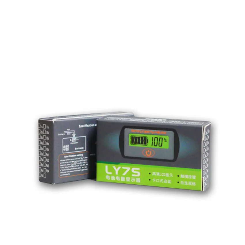 LNLEE 12V 24V 36V 48V 60V 72V Lithium Battery Voltage Meter Ttester Capacity Indicator