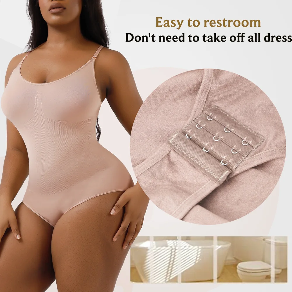 Ladies Full Bust Body Shaper Bodysuit Tummy Control Compression Hip Enhancer Body Shaper Plus Size Shapewear For Women