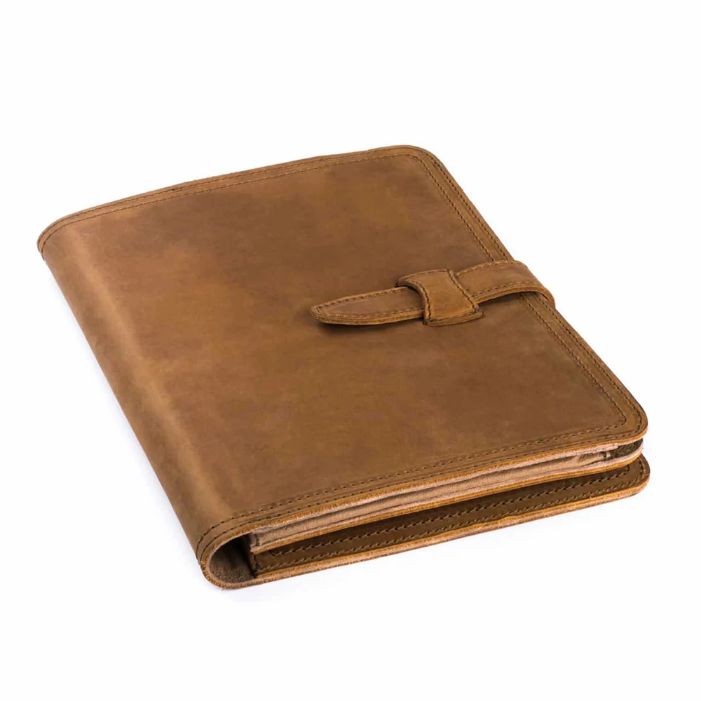 Customized Ideal Gift Letter Size Writing Pad Leather Planner Leather Notebook Cover