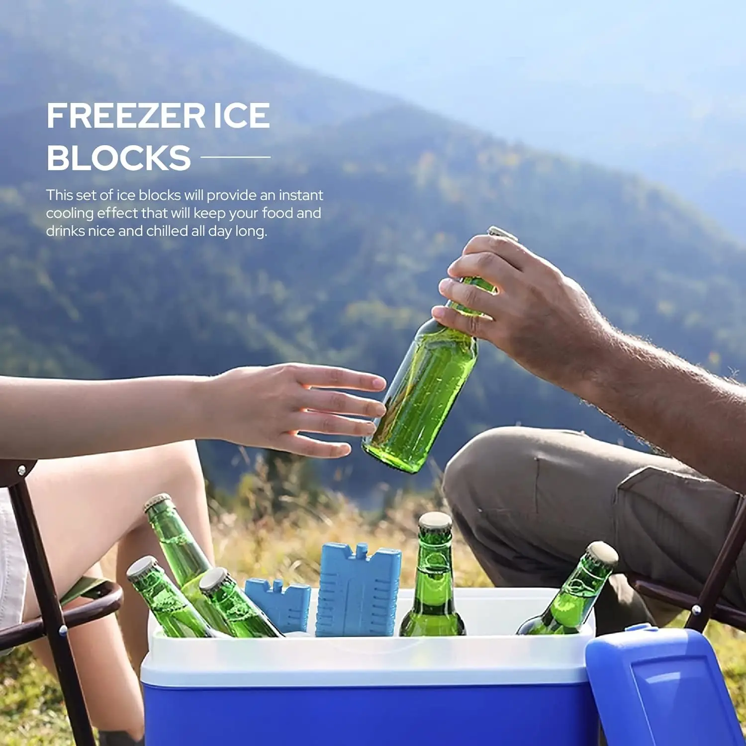 Portable Ice Bricks Ice Block Freezer Ice Packs For Cool Lunch Box Outdoor Camping Picnic