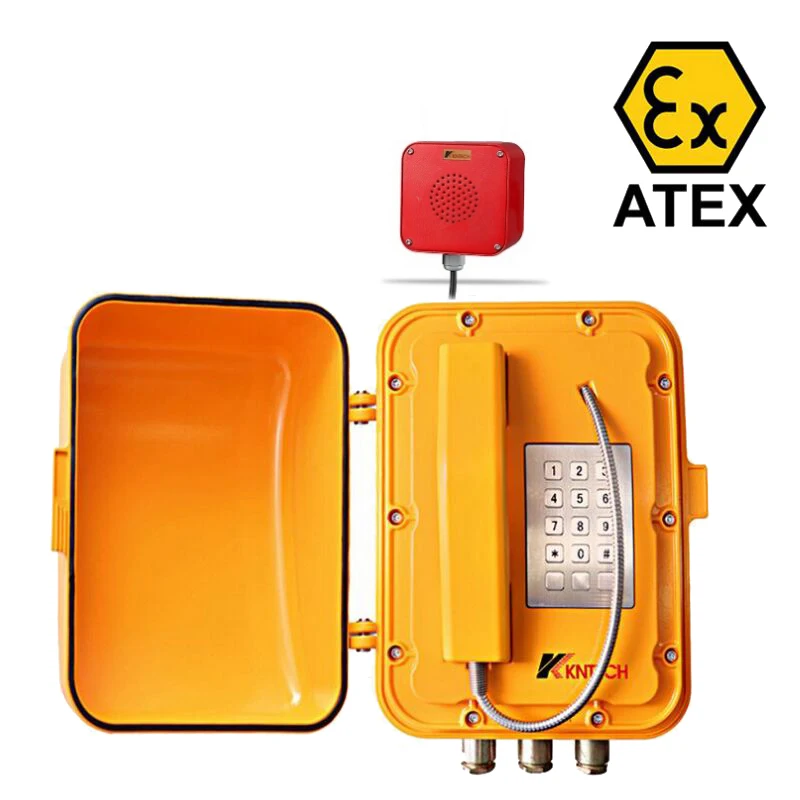 KNTECH ATEX Certified Flame Proof/Explosion Proof Phone Weatherproof and Ex-proof Analogue Telephones KNEX5
