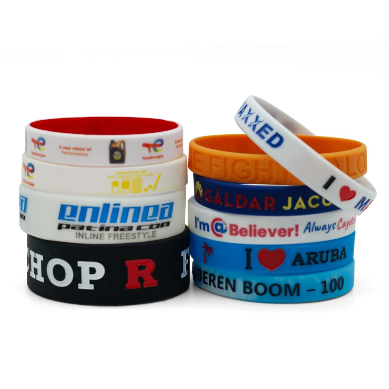 Manufactory Fashion Basketball Rubber Wristband Custom Logo Sport Empty Slap Silicone Bracelet