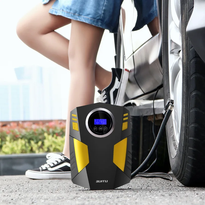 2024 New Mini Electric Air Pump Portable Digital Tire Inflator With Pressure Gauge Pcb Tire Inflator For Car