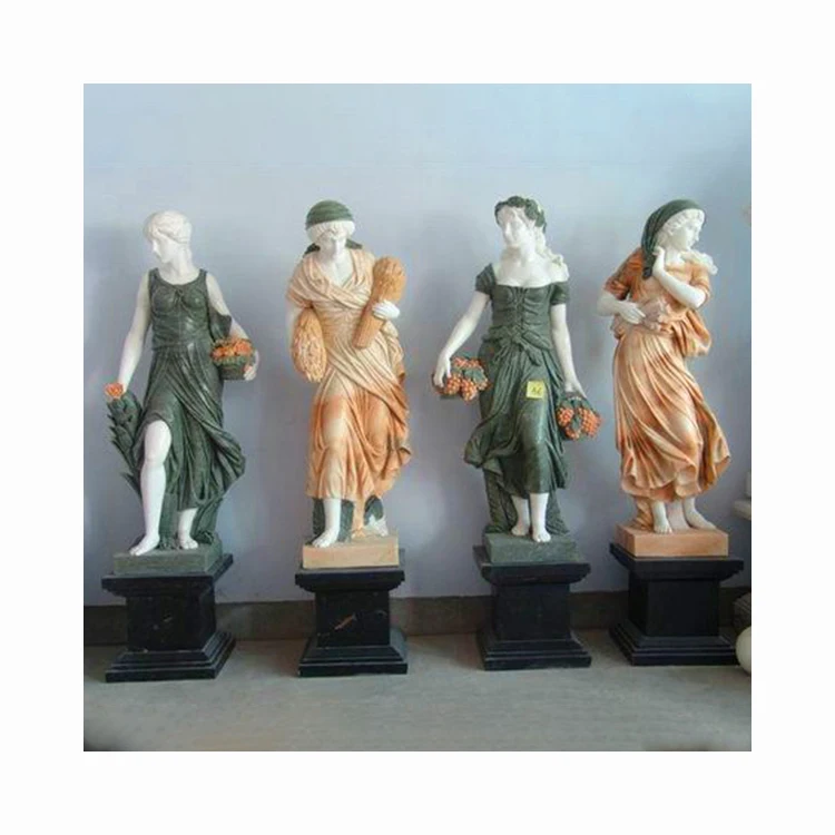 Garden Decoration Marble Greek Figure Sculpture Large Four Seasons Goddess Marble Statues For Sale