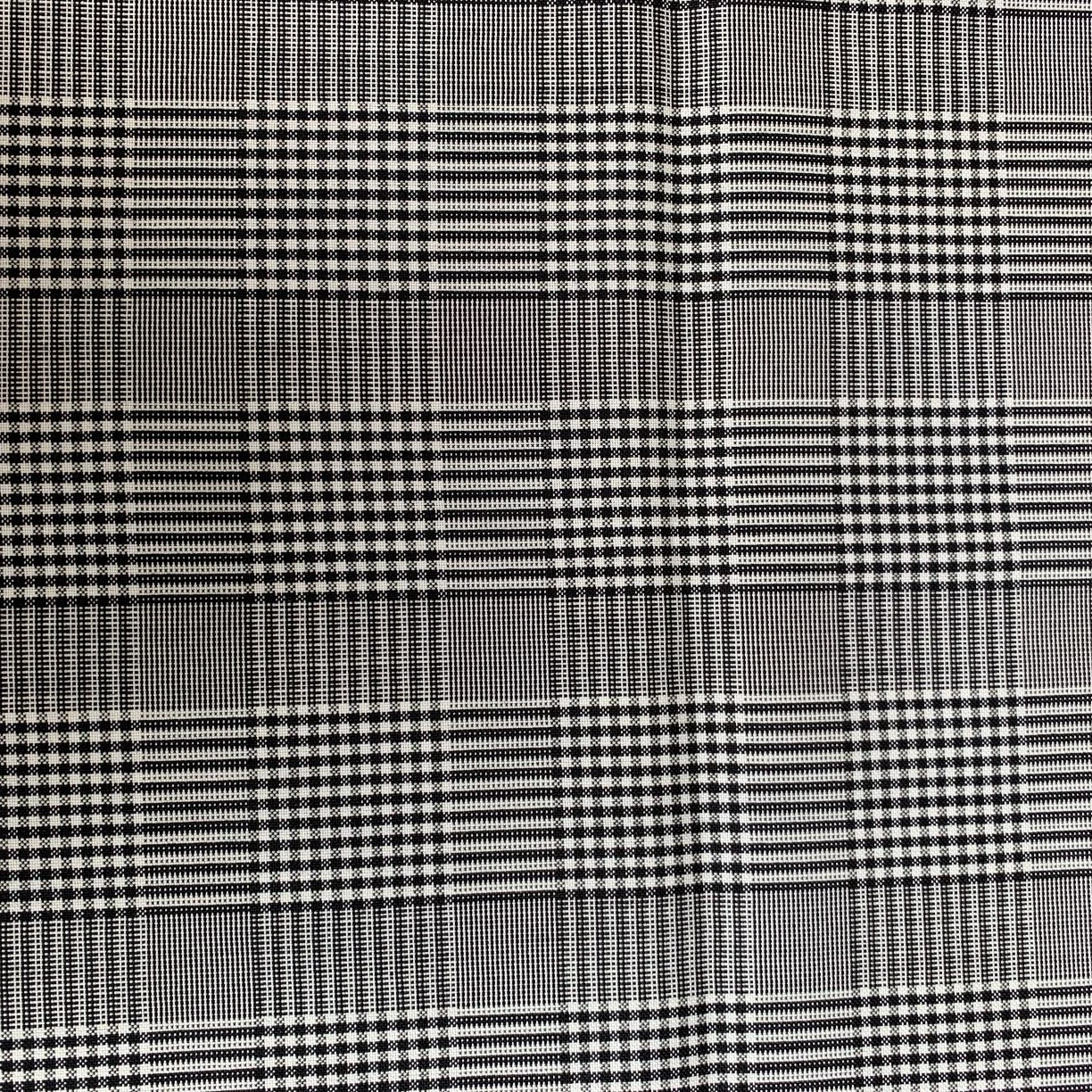 
21 years new worsted fabric 68% wool 32% polyester black and white floor grid garment fabric 