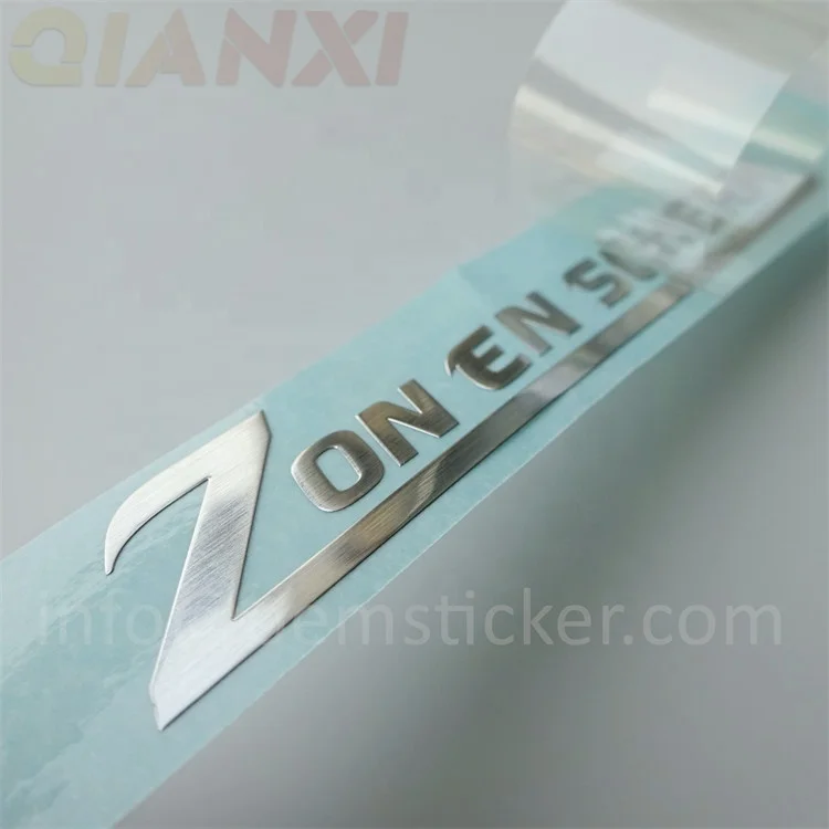 Custom metal transfer electroplating labels perfume Electroform nickel chrome  plating logo stickers