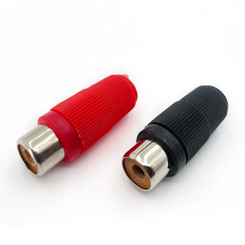 Wholesale Audio Video TV Speaker Round Tube Extension Cable Adapter Welded RCA Lotus Female Plug