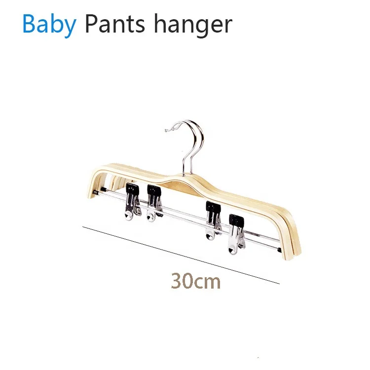 Natural Plywood Hanger Popular Hot Sale Clothes Wooden Casual Dresses Hanger With Clip