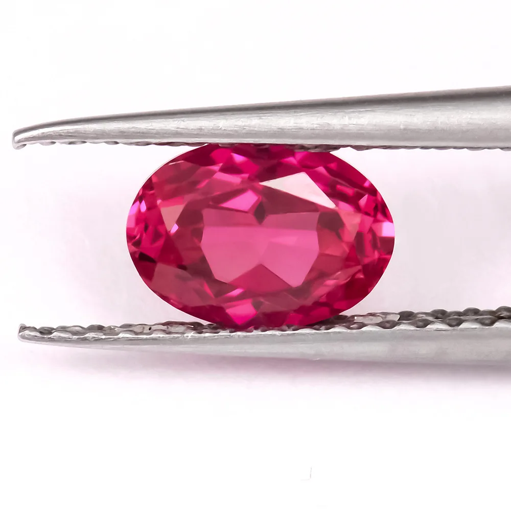 High Quality Lab Grown Rubies Artificial Grown Colored 1-3 Carat Shaped Round Recycled Rubies