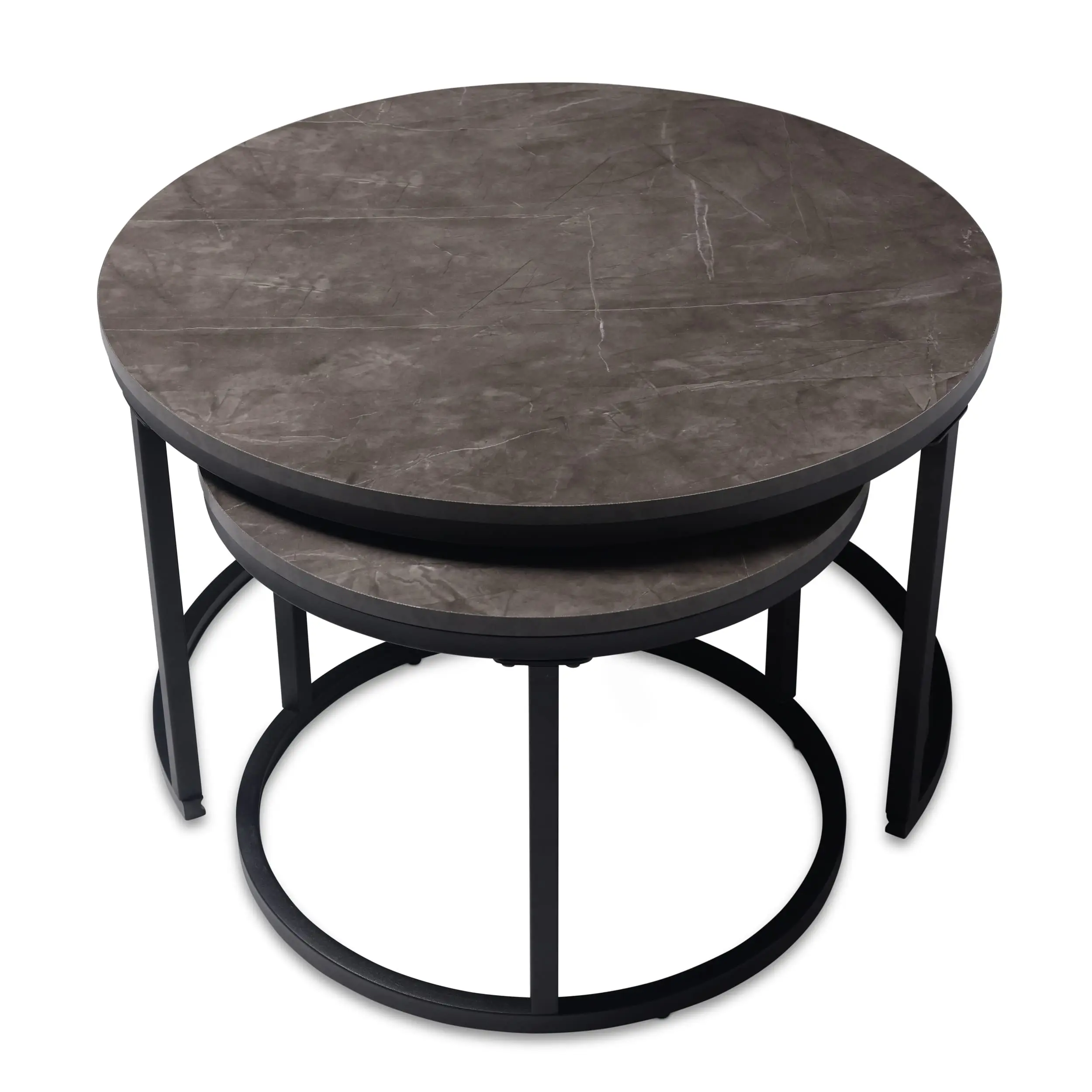 Oak Simple durable new Coffee tables of Nesting Solid smart coffee table MOP Top modern coffee table For Living Room