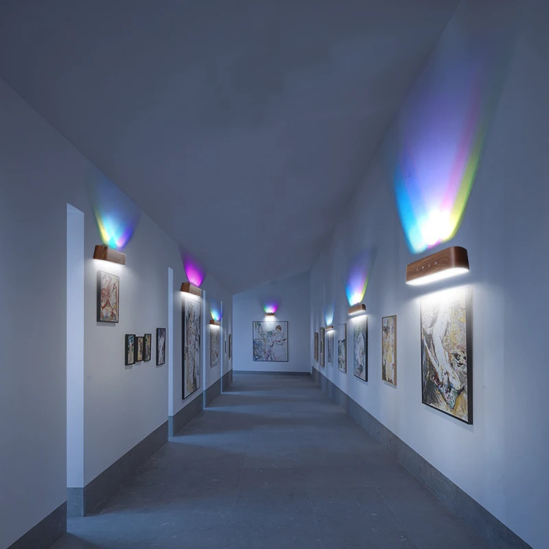 Bi-Directional Colorful Balcony Fixture Corridor Art Magnetic Mounted Indoor Smart Wall Lamp For Home Hotel Bedroom