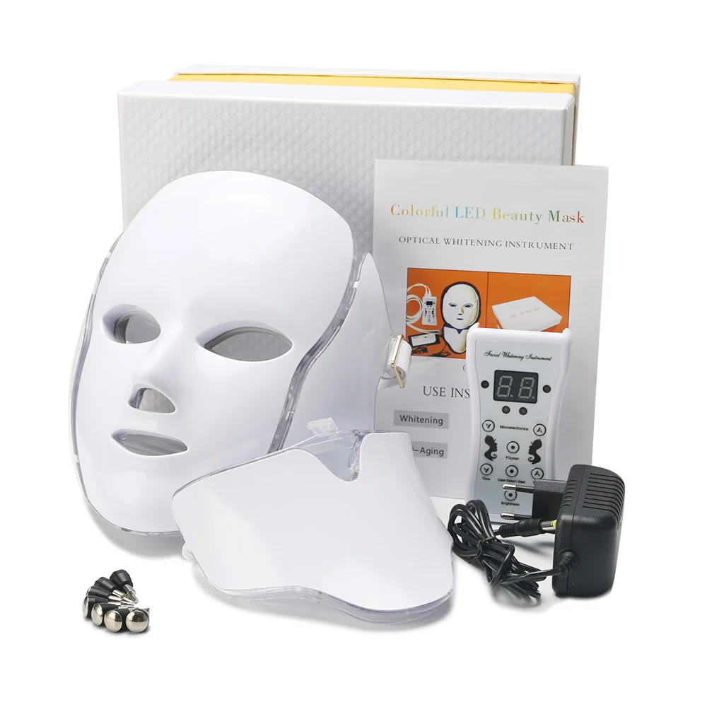 Infrared 7 Color Photon Led Light Therapy Lamp 660Nm 850Nm Facial Masks Anti-Aging Red Led Face Therapy