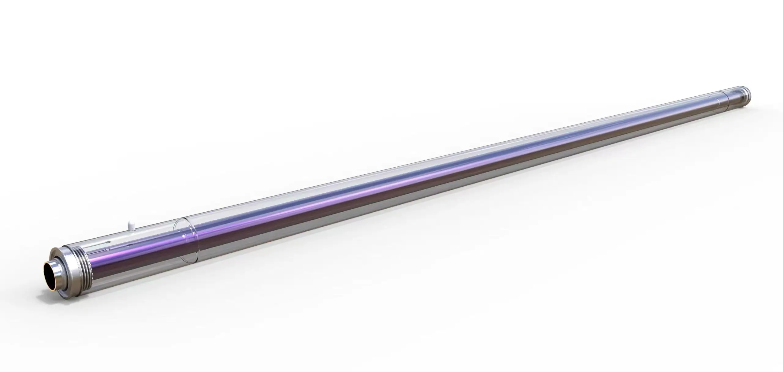 Parabolic trough receiver tube for medium temperature parabolic trough solar collector 2m