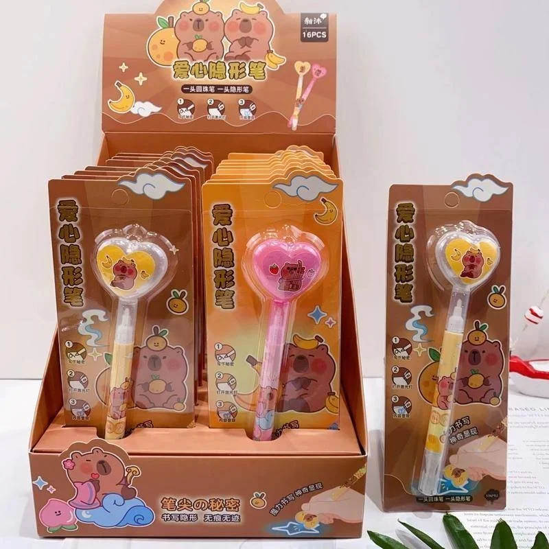 Cartoon Capybara Luminous Light Invisible Pen Magic UV Light Pen Secret Learning Magic Pen for Kids Party Favors Ideas