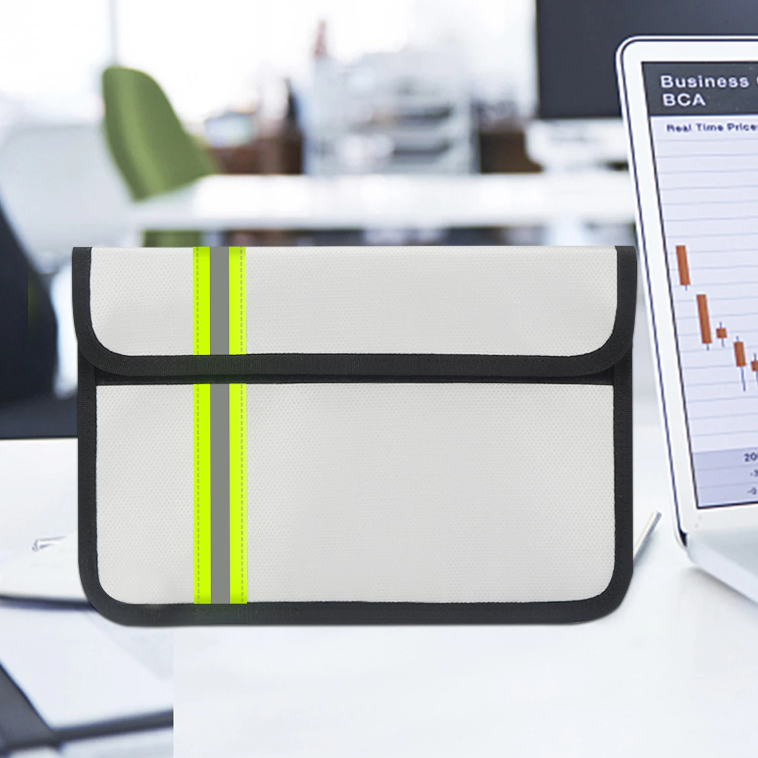 Fireproof Document Bag Zipper Customized Logo Waterproof Money Safe Travel Storage Organizer Bags for File