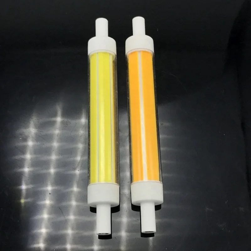 R7S LED COB Bulbs Glass Floodlight Dimmable 15W 220V 118mm Ceramic Corn Lights J118 Energy Saving Replace 150W Halogen Lampada