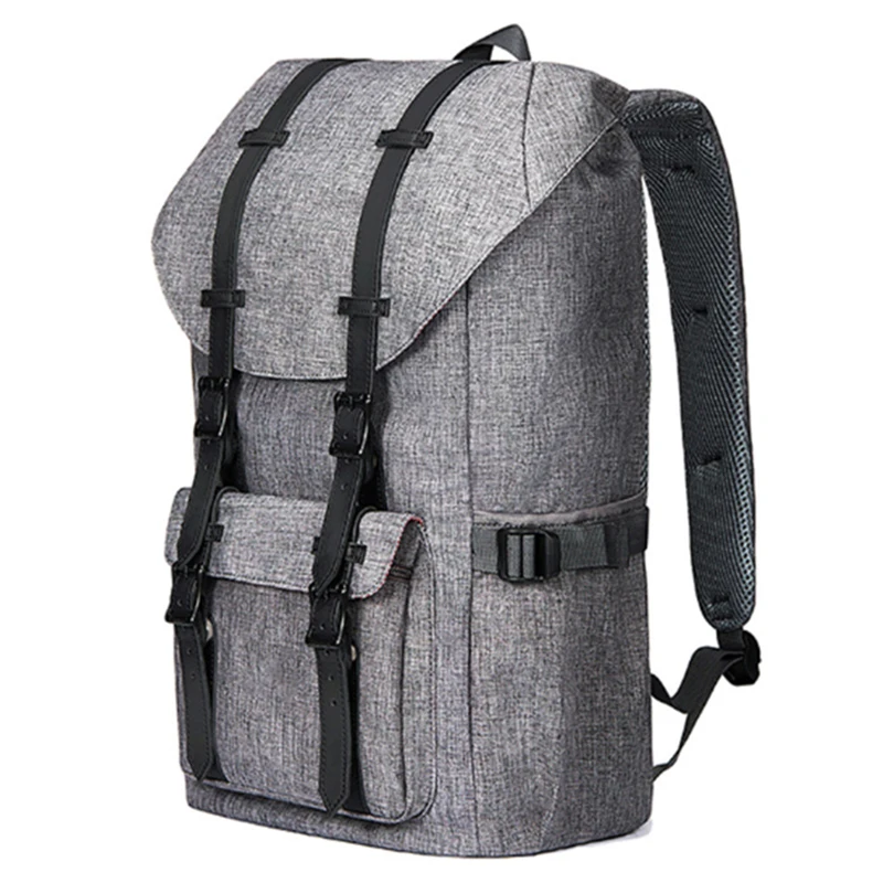 Large capacity waterproof anti theft Teenager travel school College laptop Canvas backpack Vintage rucksack