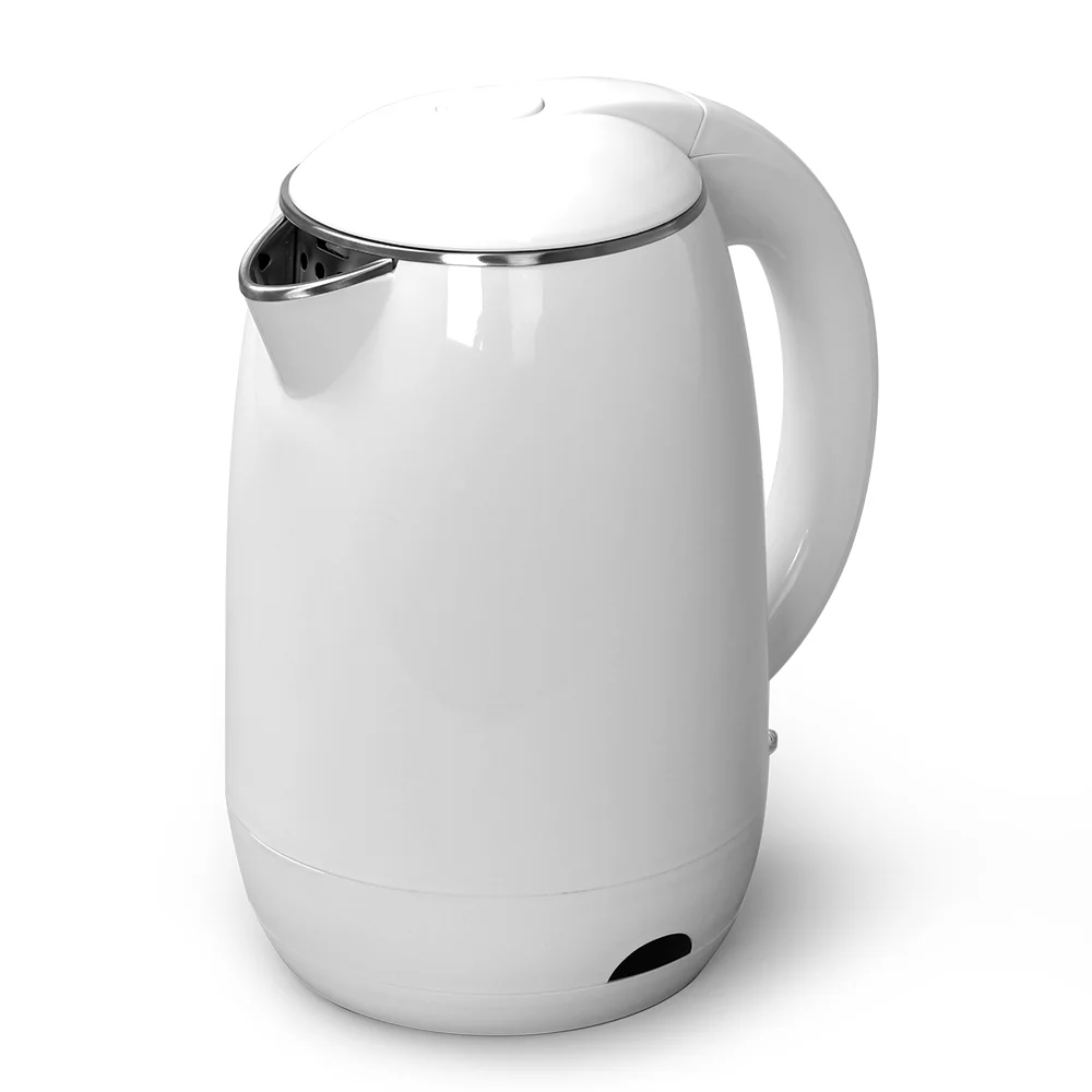 Kitchen Appliance 1.8L White Stainless Steel Portable Tea Coffee Plastic Kettles Electric With Indicator Light