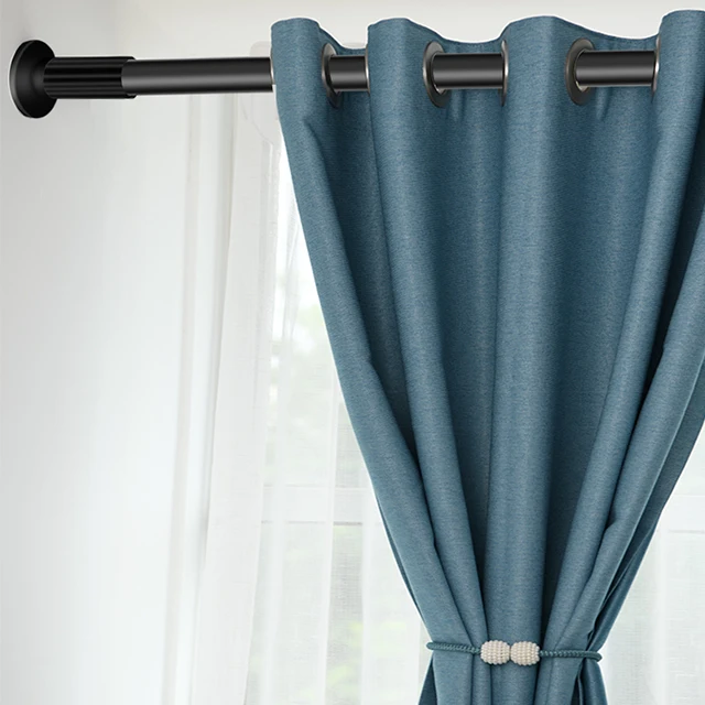 Plastic Steel bathroom curtain with rod 16mm curtain pole Curtain Pole Track With Accessories