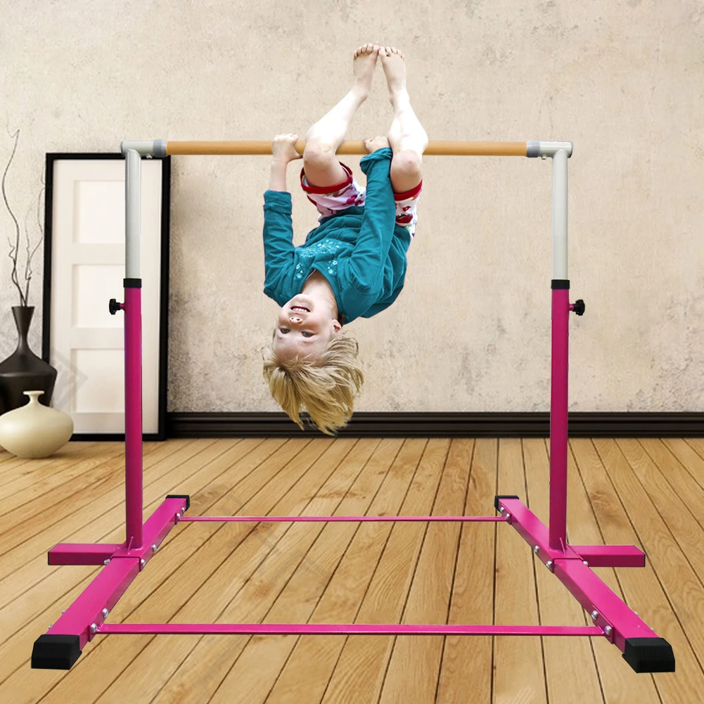 China Factory Mini Gymnastics Adjustable Steel Kip Bar Kids Training Horizontal Kip Bar