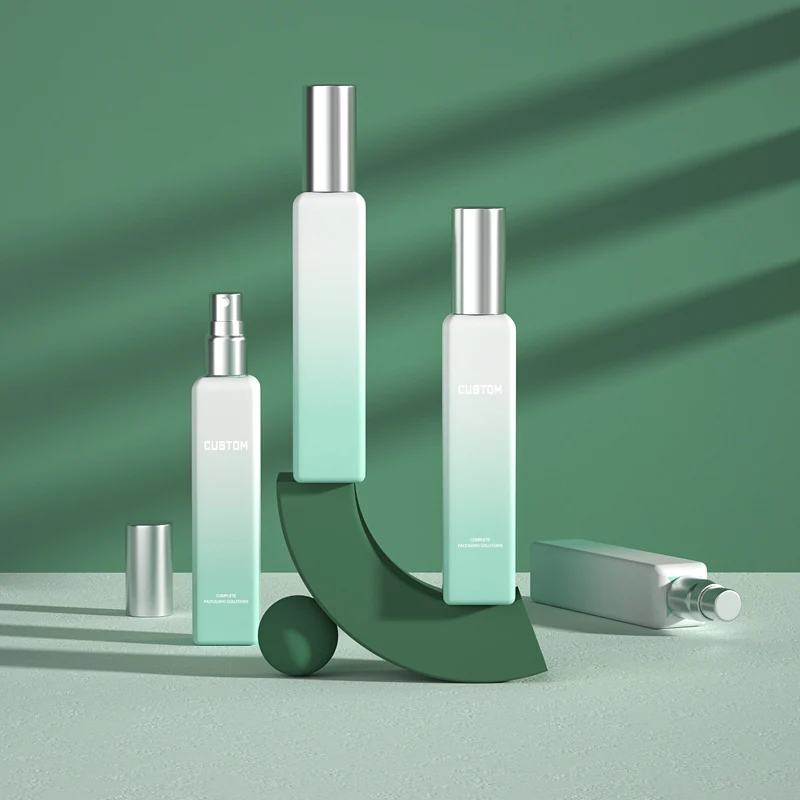 Custom Logo Mini Parfum Bottles Empty 15ml Luxury Square Glass Spray Perfume Bottle