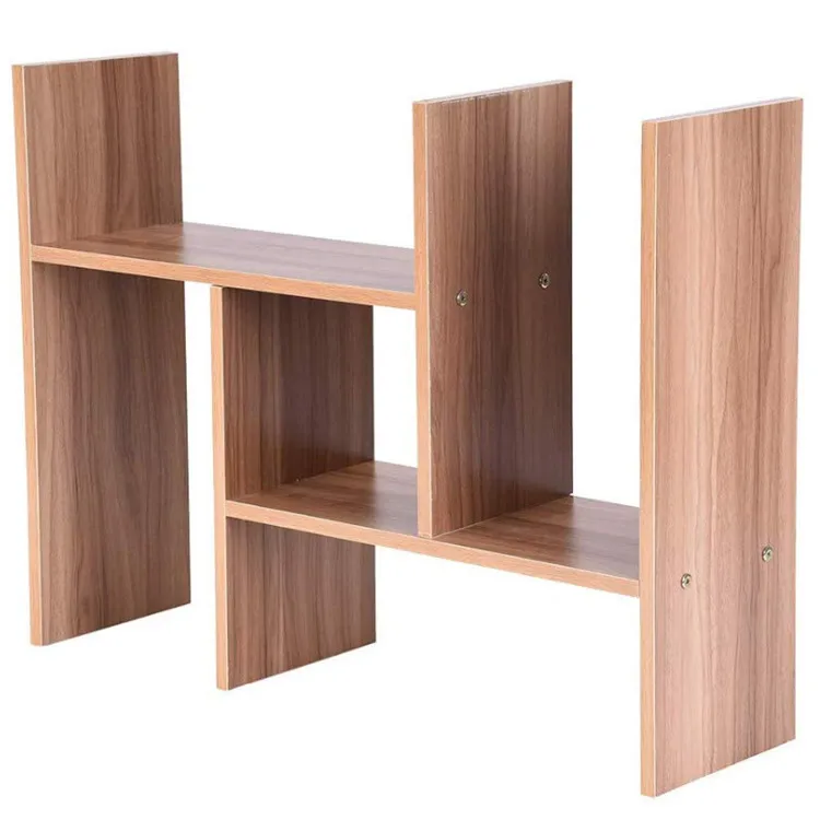 Multifunctional Expandable Desktop Organizer Storage Shelf Countertop Bookcase Display Rack Small Bookshelf for Home Office