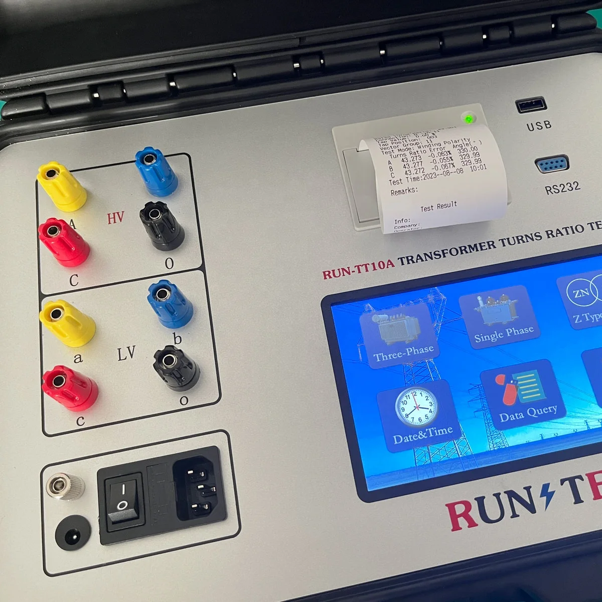 3 Phase Transformer TTR Meter Transformer Polarity CT Turns Ratio Tester