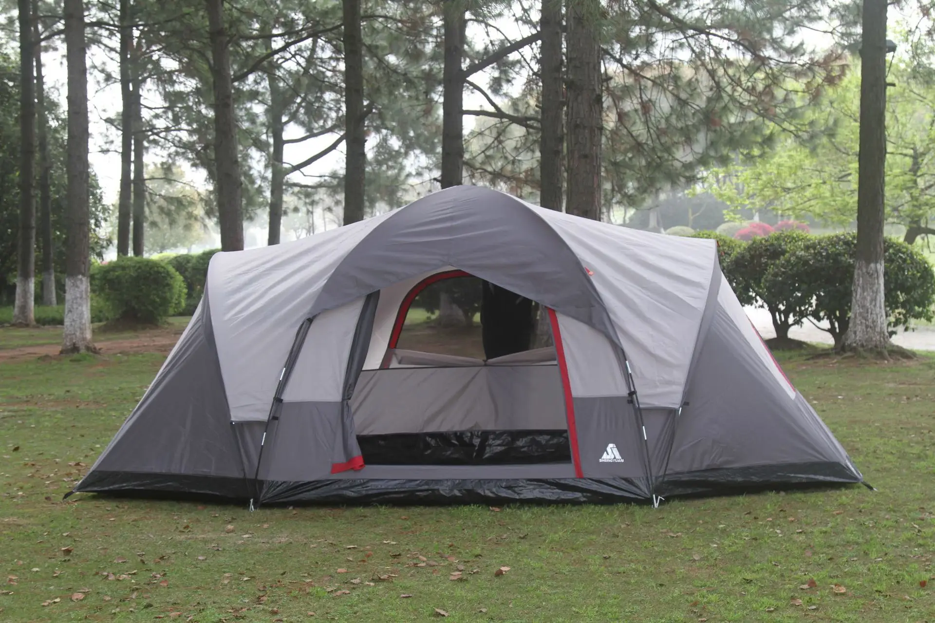 Outdoor Luxury Mushroom Tent Double Layer 5-6 Person Two Room Automatic Family Tent Waterproof UV Protection Portable
