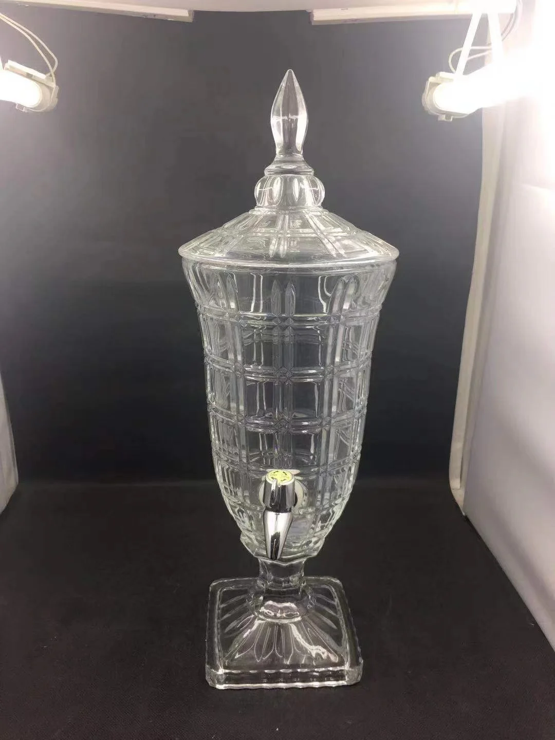 2L 2.5L 5L glass juice wine dispenser with plastic tap glass beverage dispenser jar