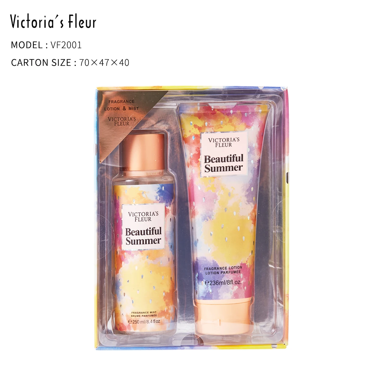 Original Brand Perfume Gift Set 236ML Body Lotion And 250ML Perfume Long-lasting Gift Set