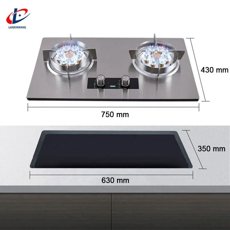 Factory Sale Kitchen High Quality Cooking Flippable Gas Cooker Stovetop 2 Burners Gas Stove Gas stove 2 burners