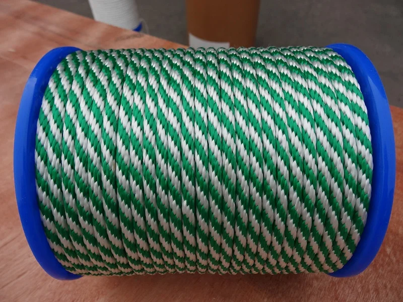 high strength PE solid braided rope PP monifilament 12 strands solid braided round rope