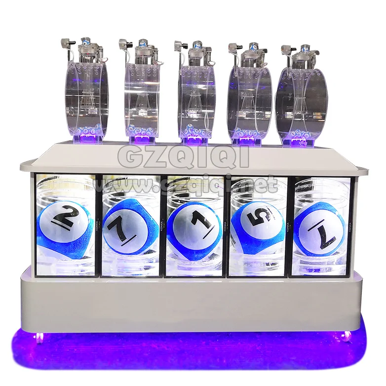 High quality PICK 5 lottery machine with multi-cylinder air blowing gambling machine