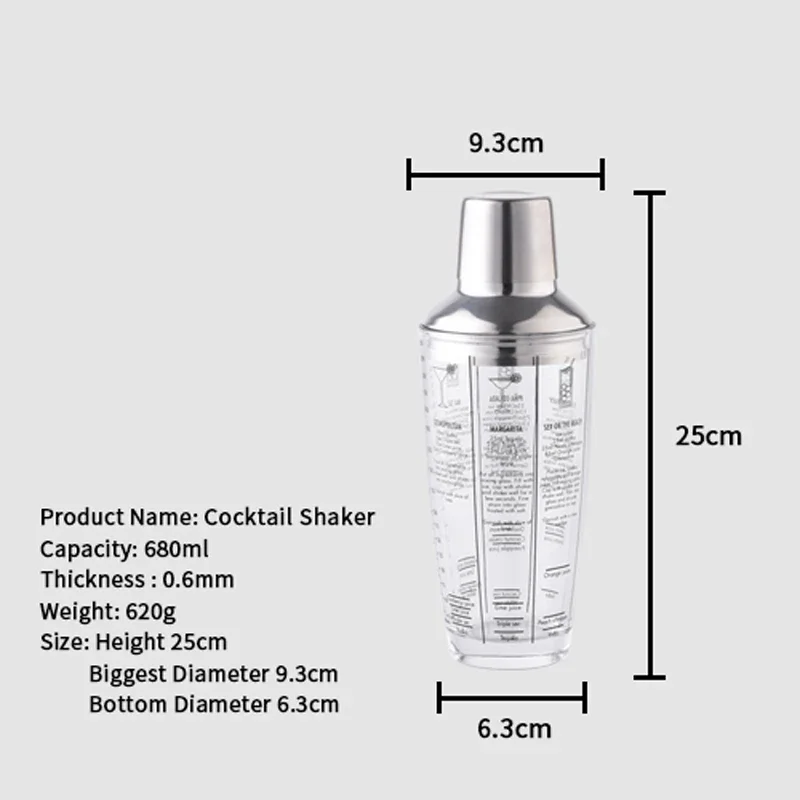 17 pcs Barware set bartender kit private label 304 stainless steel profesional cocktail shaker set with accessories