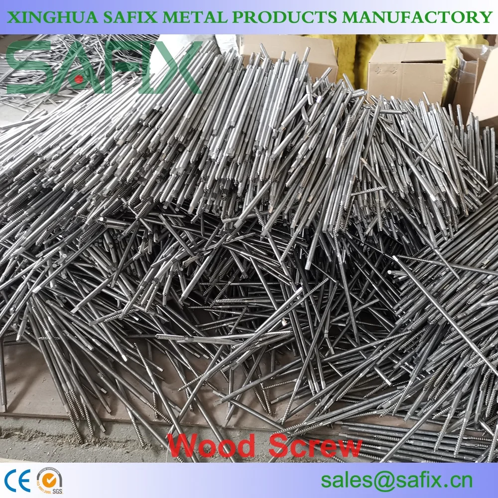 M10*200/250/300 stainless steel 304/316 Double Head wood thread Hanger Bolt for Solar Panel Mounting System