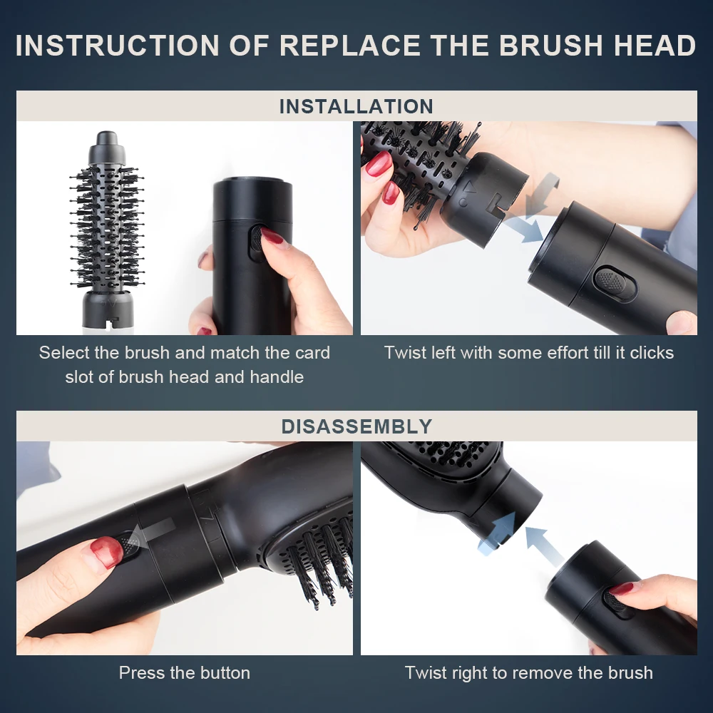 Wholesale New Hot air brush 1200 w blow dryer brush electric hair straightener comb brush for natural hair