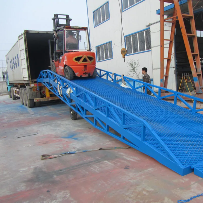 CE ISO 8t 10t 15t mobile hydraulic loading ramp truck loading dock ramps forklift container dock ramp