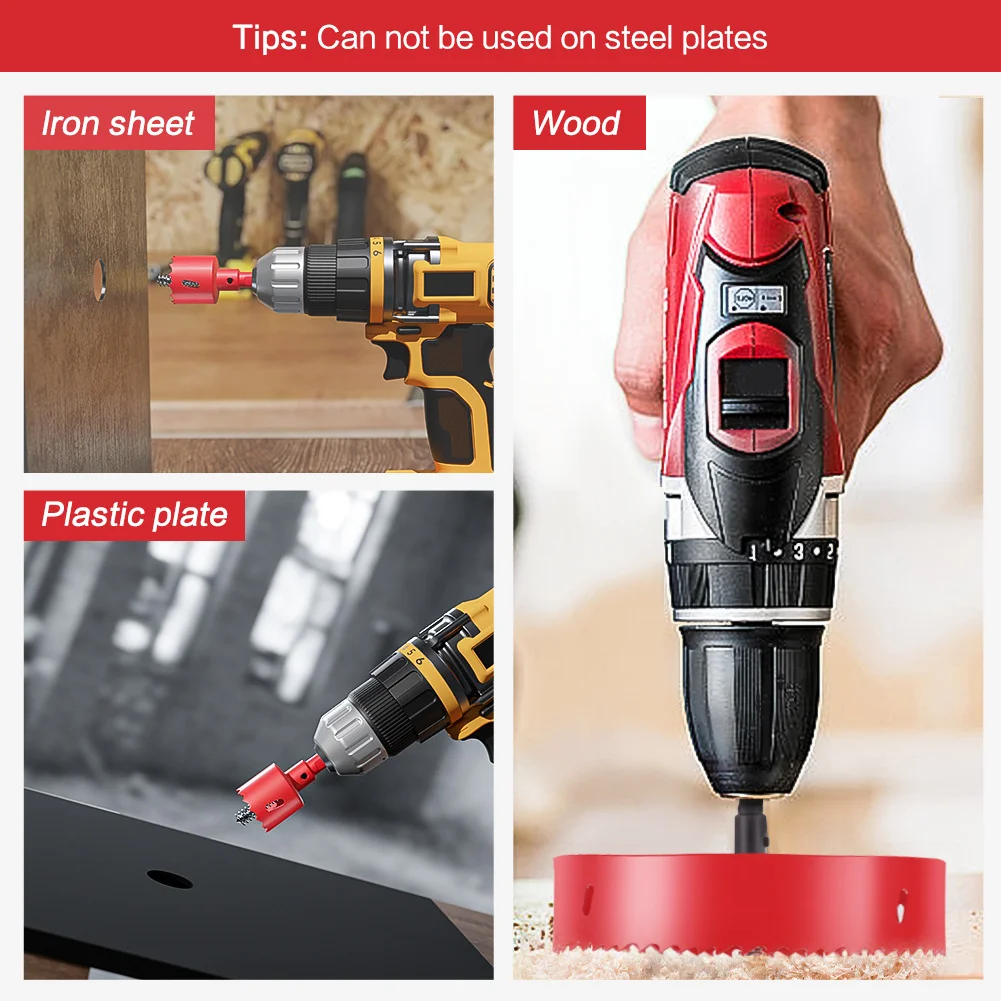 M42 bimetallic hole opener for woodworking iron sheet pipes aluminum gypsum board drill bit hole tapper PV Woodworking set