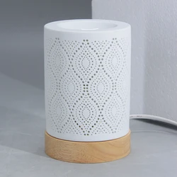Unique Design Hollow Out Wax Melt And Warmer Handicraft Modern Fragrance Lamps Wholesale Electric Ceramic Oil Burner Aroma Lamp