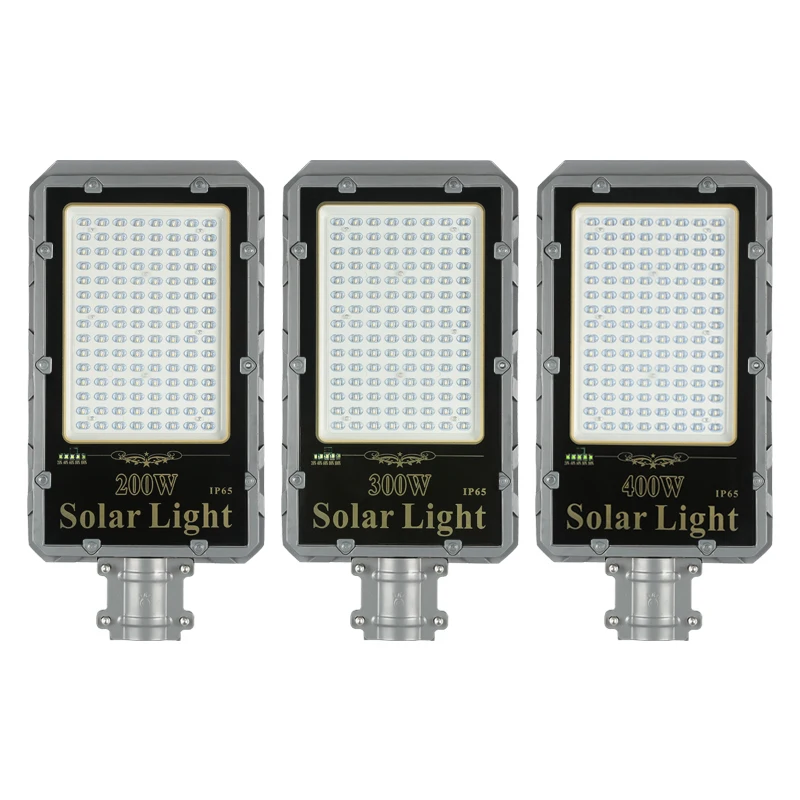 Панель солнечной батареи отделены 400W LED водонепроницаемый ip 65 световой пульт дистанционного управления Лидер продаж на открытом воздухе сад 30AH алюминиевый уличных фонарей