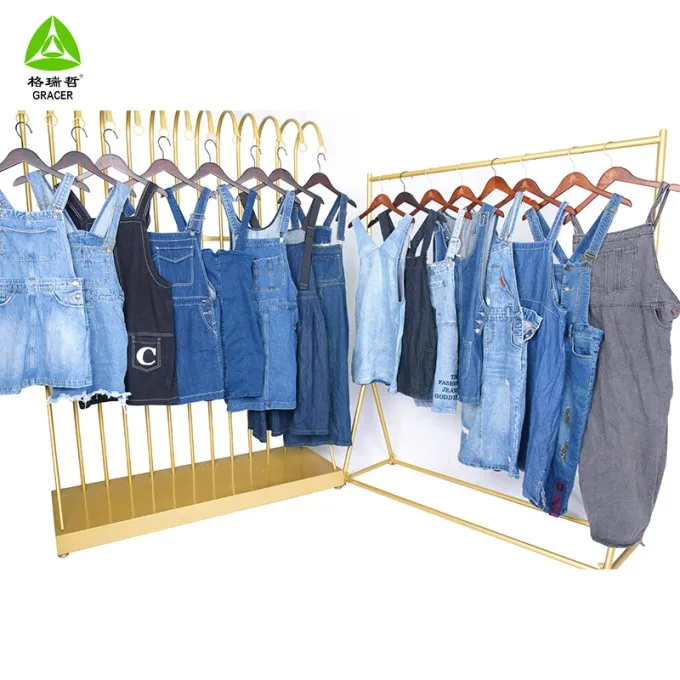 Womens Suspender Skirt Strap Denim Dress Australia Used Clothing Supplier 45kg bale used clothing
