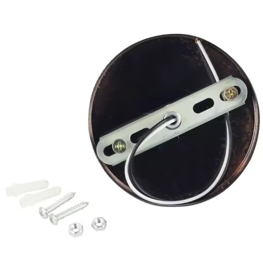 Polished Metal Desktop Lamp Base Ceramic Base Holder 6 ft Cord On/off Switch Plug E26/e27 Screw Base Ideal for CFL Lamp