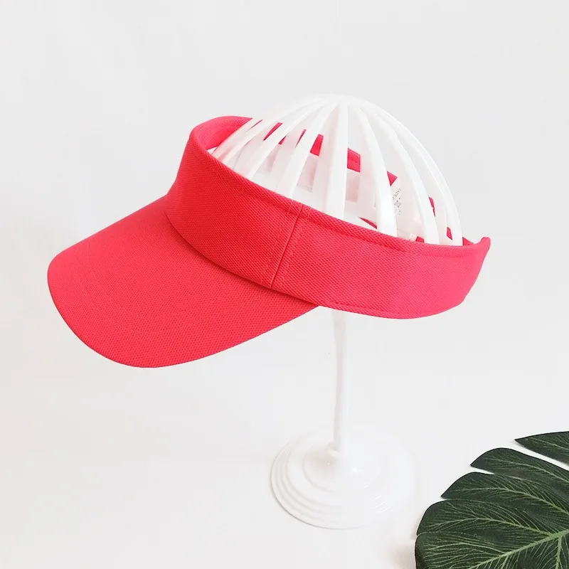 Solid color women beach adjustable sun protection hats visor cap hat