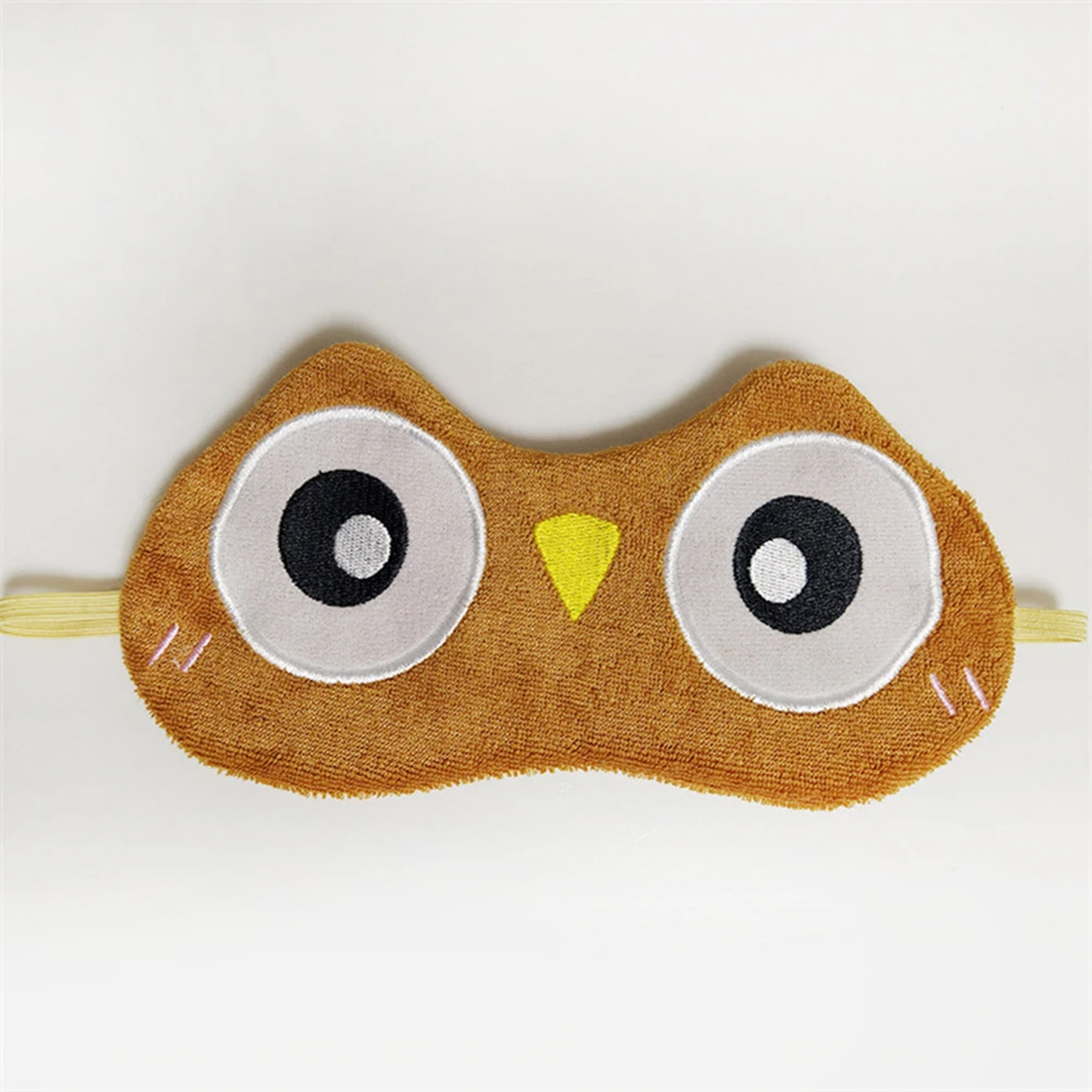 3D cartoon eye mask OEM custom logo Natural Silk/Terry/velvet/cotton/organic cotton Eyeshade eye sleep mask for Sleeping