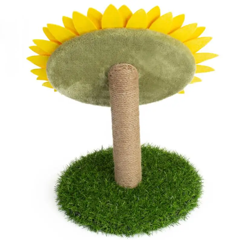 Wholesale New Design Sisal Sunflower interactive Cat post Tower Cute scratching Cat Tree